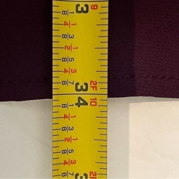 Vince Camuto Sheer Burgundy Ruffled Party Event Dress NWOT Size 6 - Picture 13 of 13